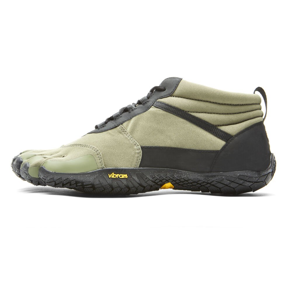 Vibram Five Fingers Mens Trail Shoes - Olive - V-Trek Insulated - 36495-MAWK